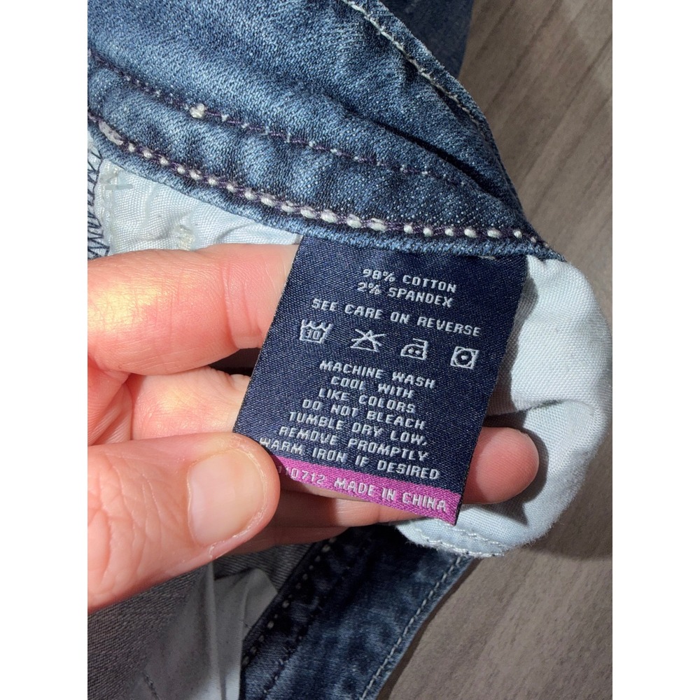 Vigoss The Chelsea Straight Leg Distressed Jeans Medium Wash 16 L 31 D7 - Picture 8 of 13